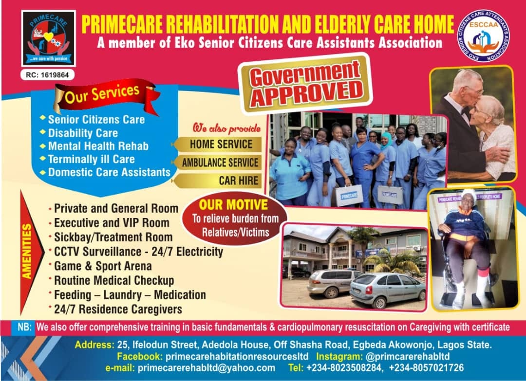 PRIMECARE REHABILITATION AND ELDERLY CARE HOME